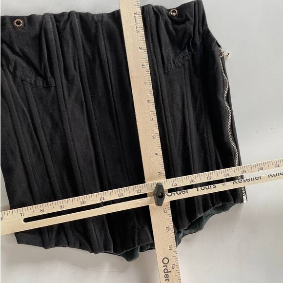 Boys Lie Corset Top Womens X Large Black Boned Bodice Strapless Paneled Zipper - Picture 10 of 10